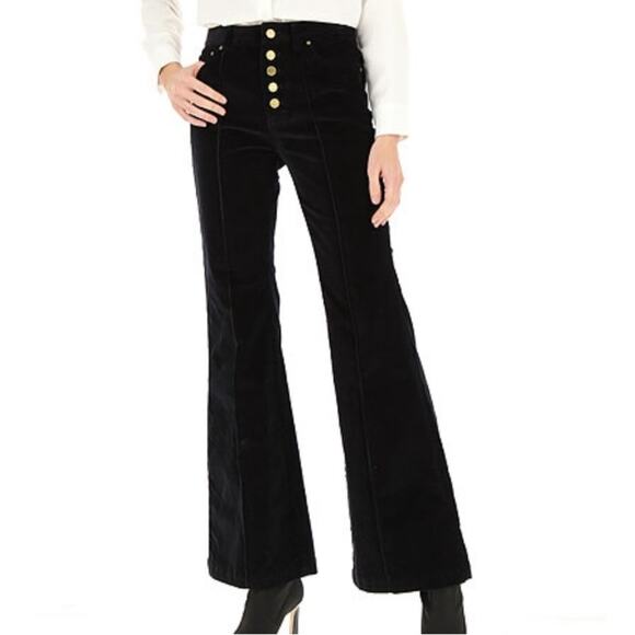Michael Kors Black Corduroy Flare Pants - Picture 2 of 7